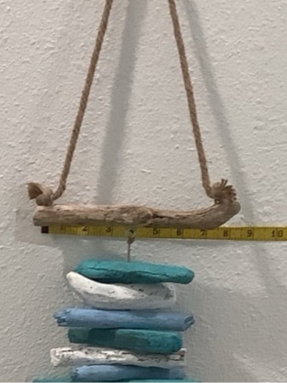 Driftwood Art, Painted Driftwood Mobile, Driftwood Coastal Decor - Picture 5 of 6